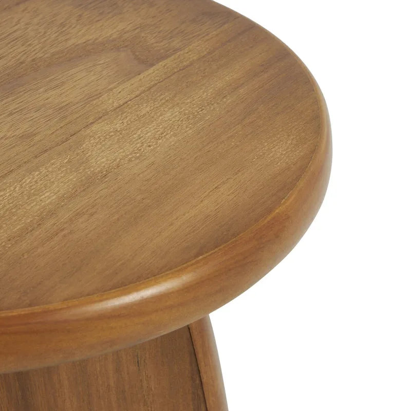 Ensemble de 2 tables d’appoint décoratives à piédestal en bois, noires ou brunes - Roche River Decor