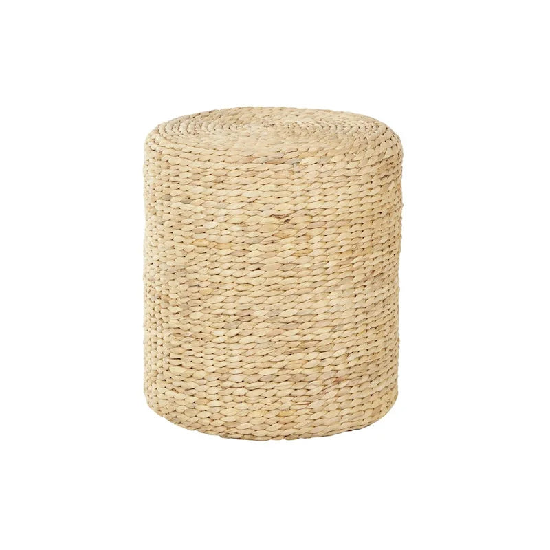 Handgewebter runder Beistell- und Akzenttisch aus Seegras – Braun – Roche River Decor