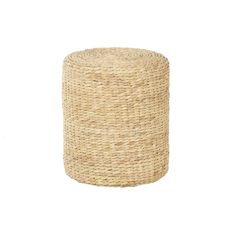 Handgewebter runder Beistell- und Akzenttisch aus Seegras – Braun – Roche River Decor