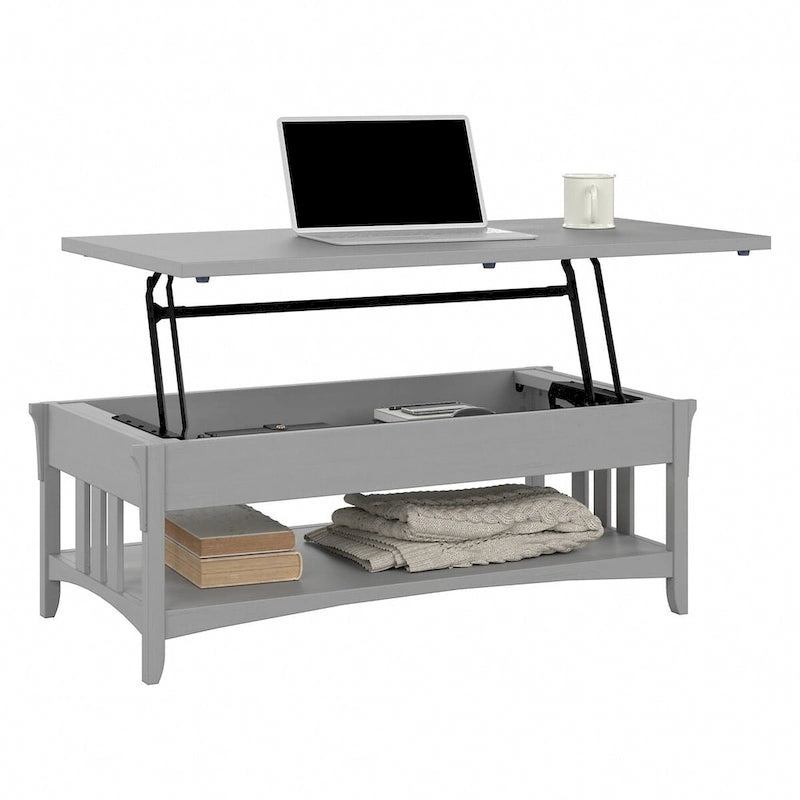 Salinas emelhető asztallapos dohányzóasztal-íróasztal tárolóval, a Bush Furniture-től