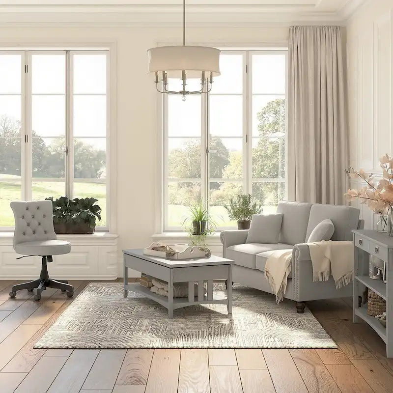 Salinas emelhető asztallapos dohányzóasztal-íróasztal tárolóval, a Bush Furniture-től