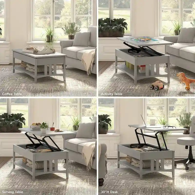 Salinas emelhető asztallapos dohányzóasztal-íróasztal tárolóval, a Bush Furniture-től