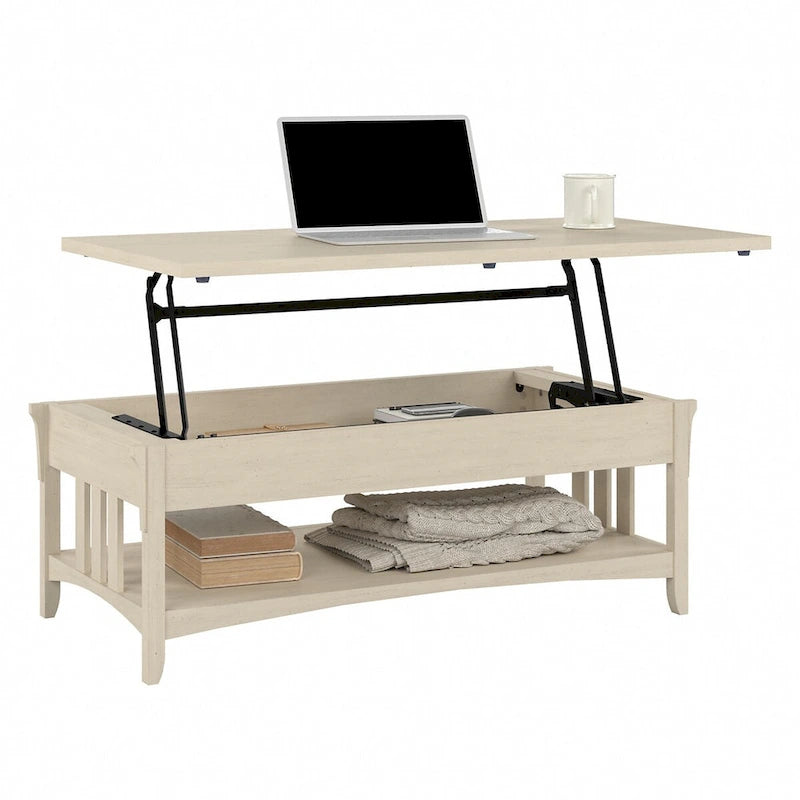 Salinas emelhető asztallapos dohányzóasztal-íróasztal tárolóval, a Bush Furniture-től