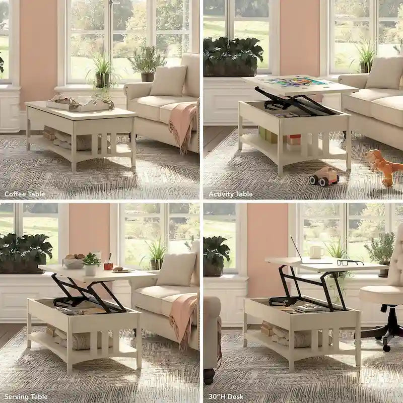Salinas emelhető asztallapos dohányzóasztal-íróasztal tárolóval, a Bush Furniture-től