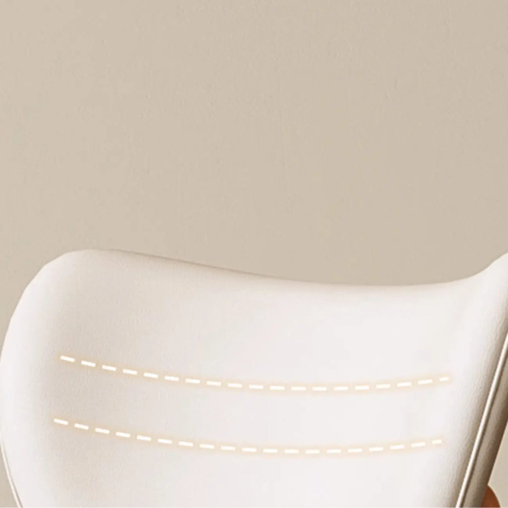Chaise de salle à manger moderne sans accoudoirs, dossier enveloppant et revêtement en similicuir