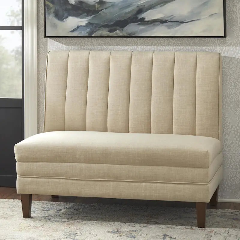 Lifestorey Kerrington 3-delige gestoffeerde banquette-set met geribbelde rugleuning