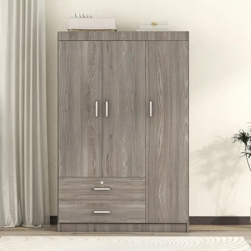 3-Door Wardrobe with 2 Drawers