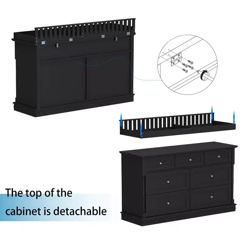 Famapy Versatile Baby Changing Table Dresser: Convertible Design, Spacious Drawers  Grow with Your Little One