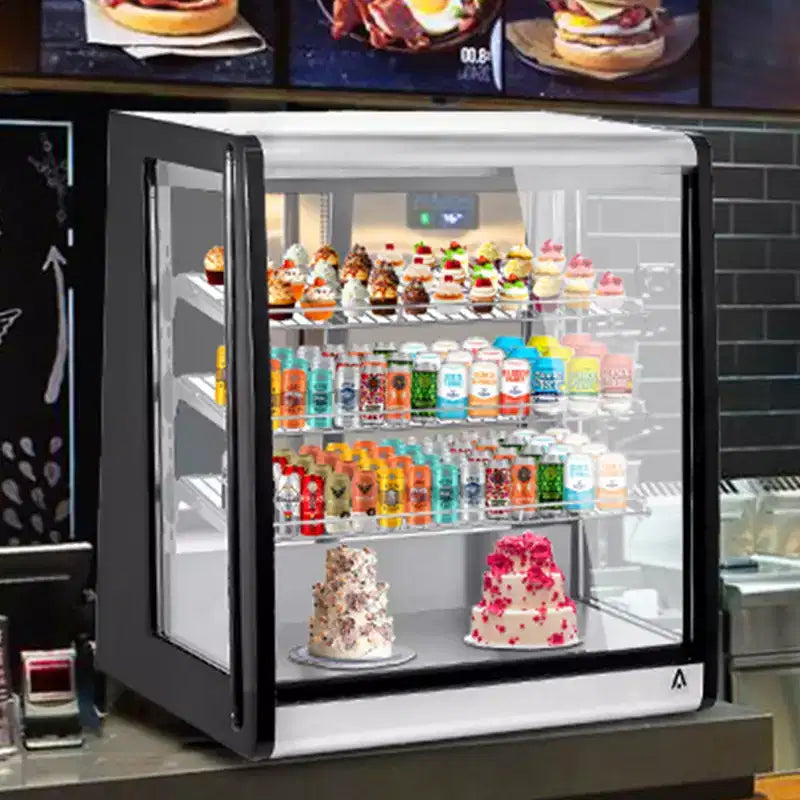 Commerciële displaykoelkast van 6,9 cu ft, gekoelde toonbankvitrine met ledverlichting voor bakkerij of café, 110 V/190 W