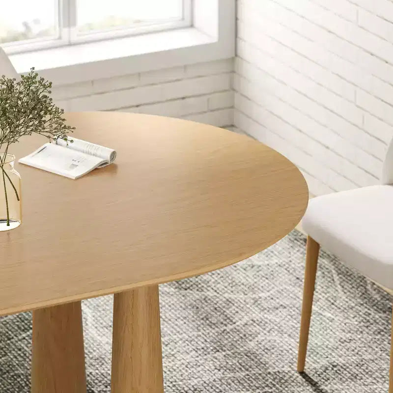 Dovelina 67 ovaler Esstisch aus Holz mit 4 Beinen, moderner Küchentisch für 6 Personen