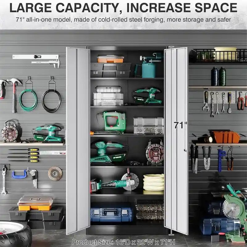 Armoire de rangement métallique pour garage
