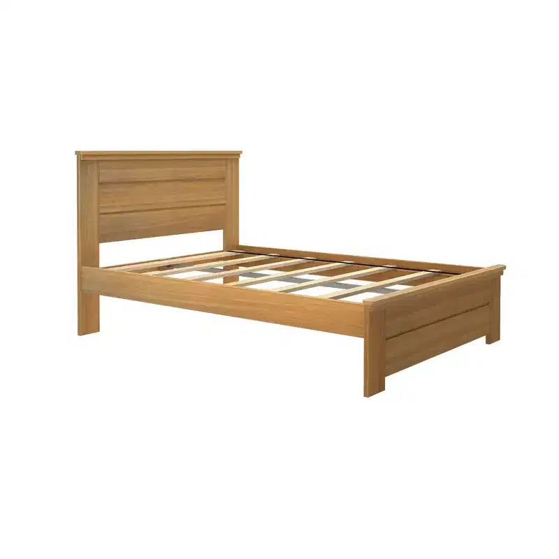 Plank+Beam Farmhouse Full Size Bed Frame with Headboard, Solid Wood Platform Bed