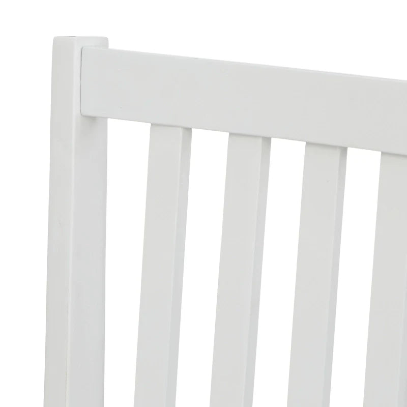 Set of 4 Solid Wood Slat-Back Dining Chairs, Sturdy Frame, Classic Design, Easy Assembly