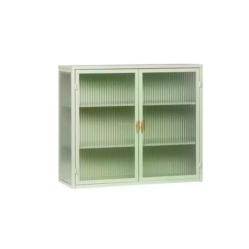 Okak Modern 2-door Wall Cabinet with Featuring 3-tier Storage Glass Doors for Entryway/Dining Room/Living Room/Kitchen