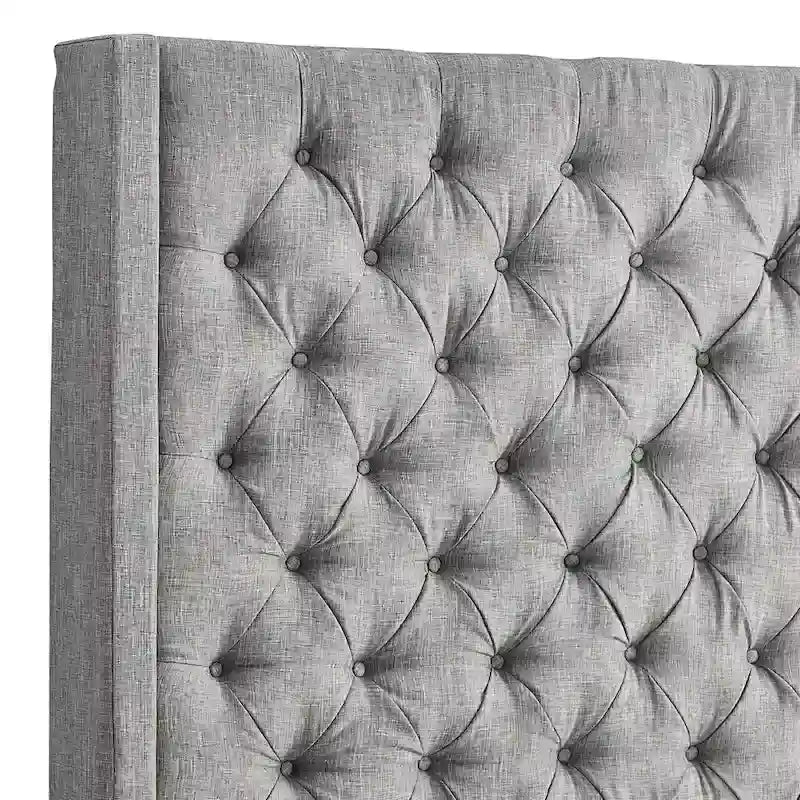 Tête de lit capitonnée à boutons, à ailes, Naples uniquement, par iNSPIRE Q Artisan