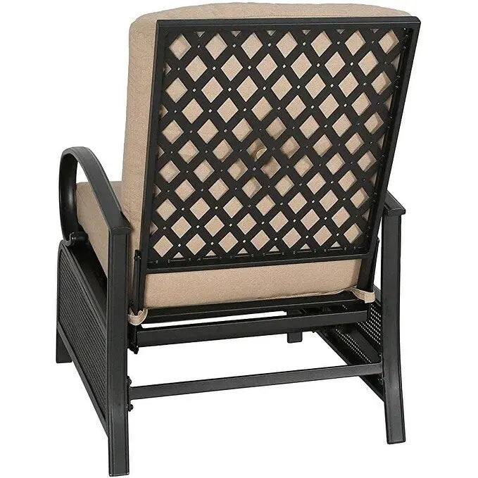 Verstellbarer Relaxsessel für Terrasse, Lounge-Sofa mit Kissen – 38 (T) × 26,5 (B) × 38,5 (H) Zoll