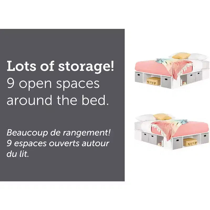 HomeStock-opbergbedden van spaanplaat met bedframe