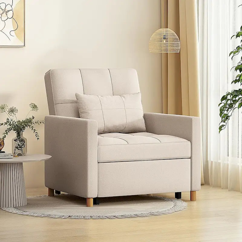 Sillón sofá cama 3 en 1 AECOJOY con almohada y respaldo convertible