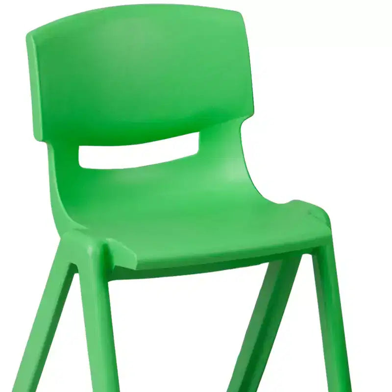 Emma and Oliver rechthoekige kunststof activiteitentafelset van 23,625W x 47,25L met verstelbare hoogte en 6 stoelen