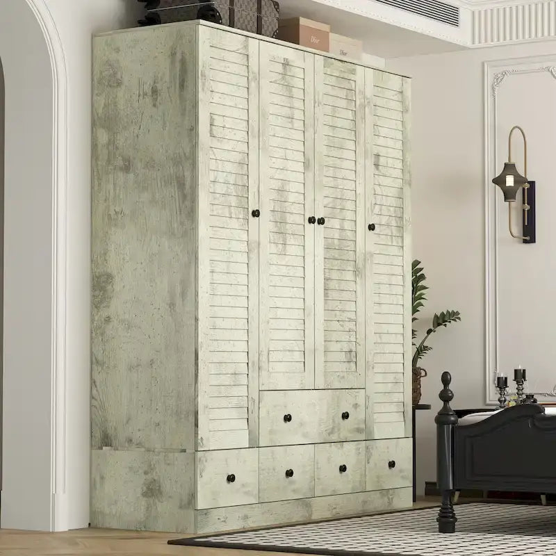 Armadio guardaroba indipendente grande 59W bianco