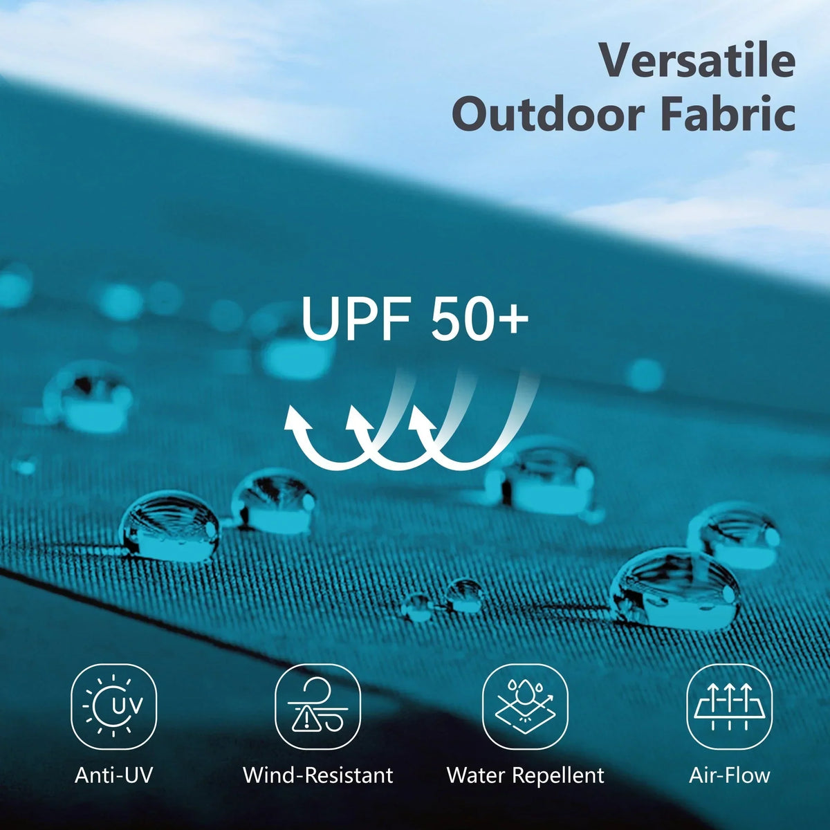 MAISON ARTS dubbele parasol voor terras, 15 ft, extra groot, tweepersoons, inclusief voet