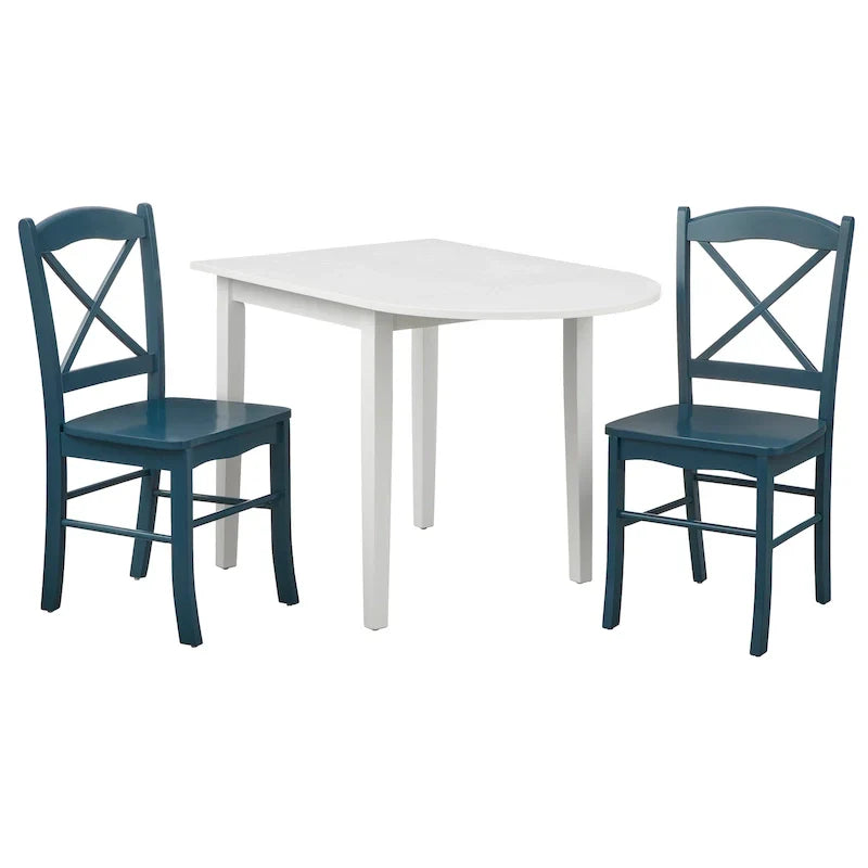 Simple Living Country Cottage 3-teiliges Esszimmer-Set mit Klapptisch