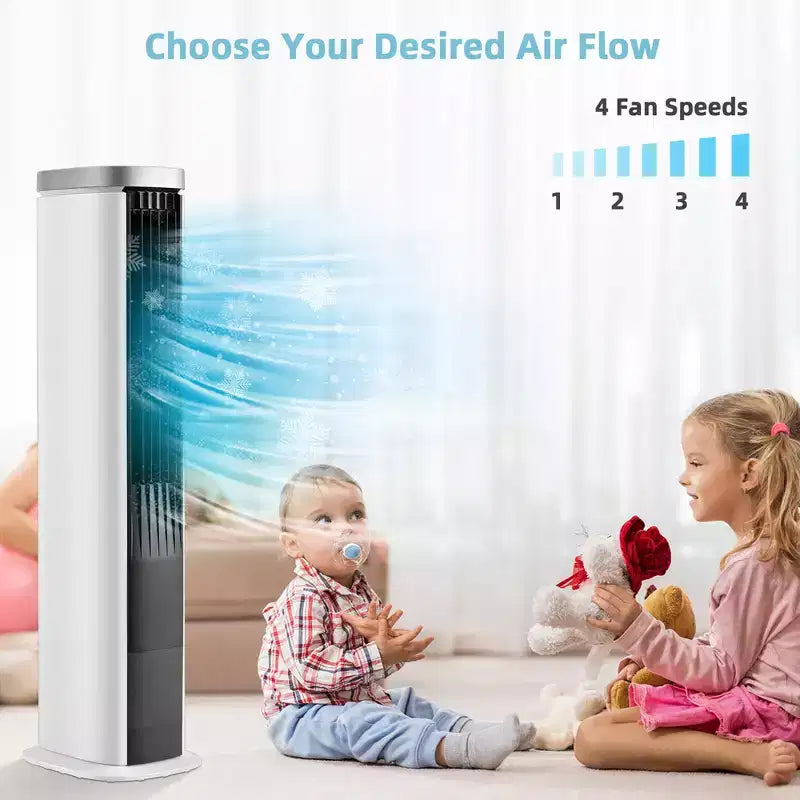 Costway 3-in-1 draagbare verdampingsluchtkoeler, 40'' bladloze verkoelingstorenventilator met timer