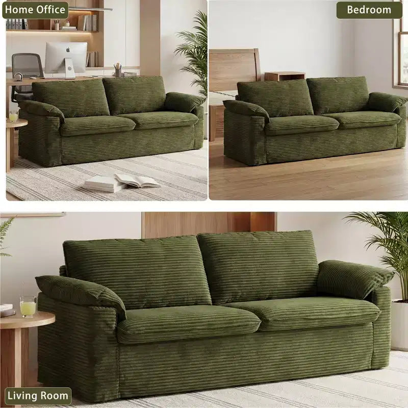 Dyonery 86 Cloud Loveseat Sofa, Deep Seat & Wide Armrest Pillows, Sturdy Frame, Breathable Ergonomic Design