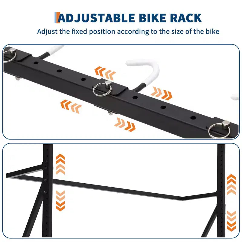 Freestanding 5-Bike Storage Rack with 300 Lbs Heavy Duty Capacity, Sturdy Organizer for Safe and Stable Bike Holding for Front Yards, Backyards