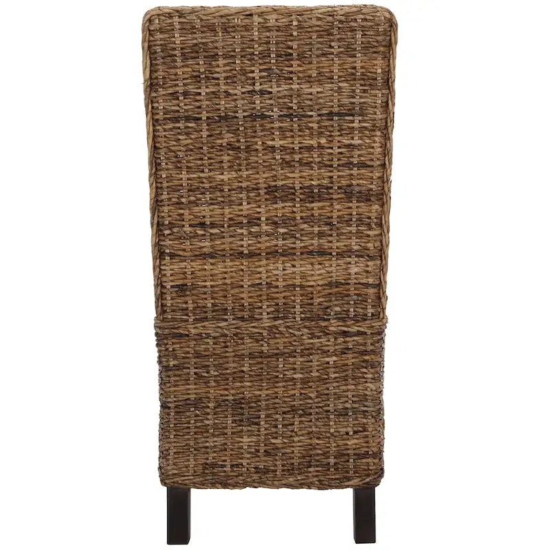 Set di 2 sedie da pranzo in vimini naturale, 19 L x 22 P x 41 H, stile boho costiero