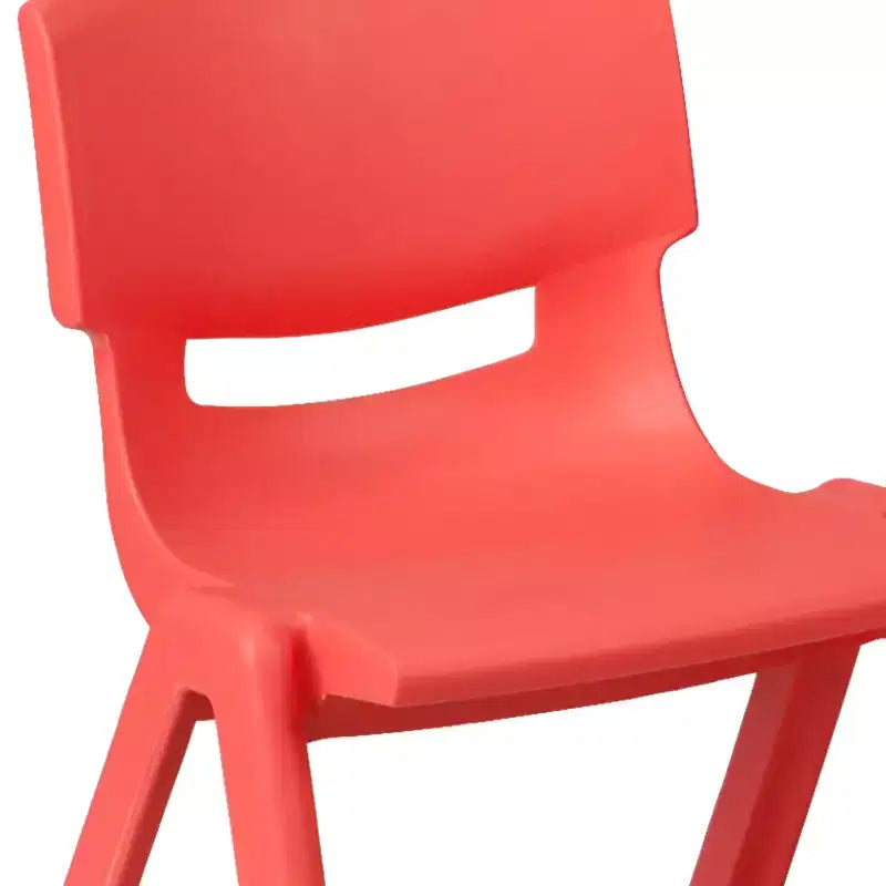 Emma and Oliver rechthoekige kunststof activiteitentafelset van 23,625W x 47,25L met verstelbare hoogte en 6 stoelen