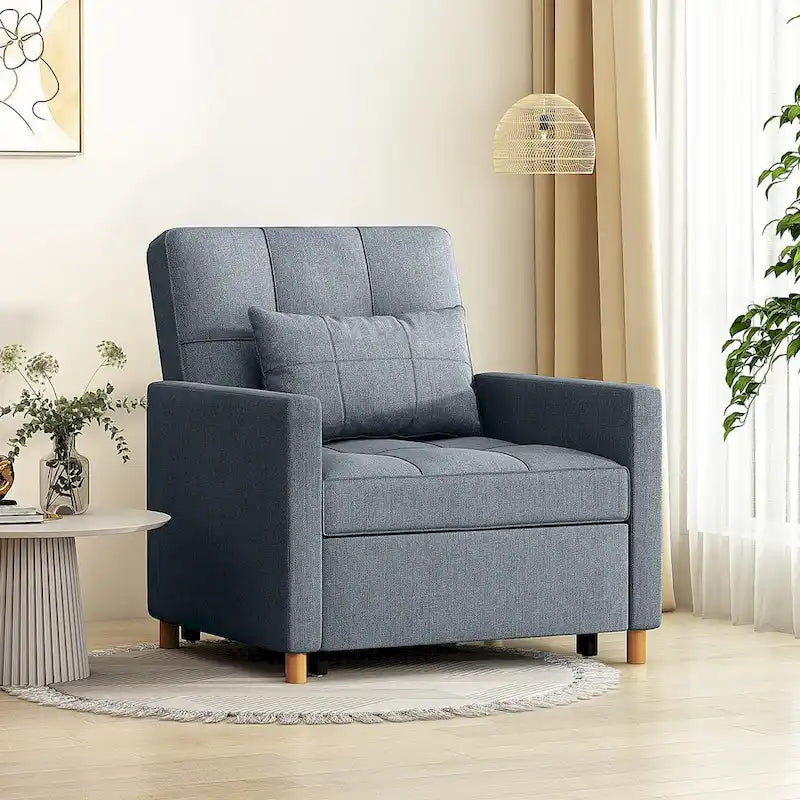 Sillón sofá cama 3 en 1 AECOJOY con almohada y respaldo convertible