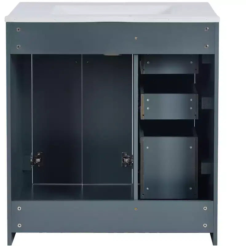 30 Single Sink Bathroom Vanity with Cabinet & 3 Drawers 鈥?Black / Blue / Green / Indigo / White