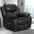 Fauteuil inclinable de massage et chauffant en cuir durable à assise large