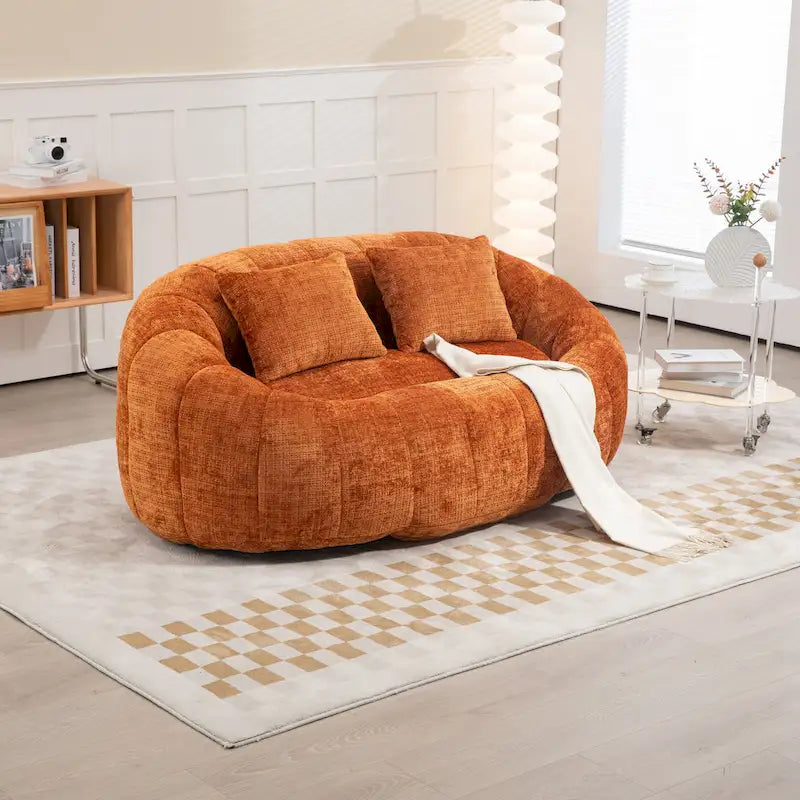 GDFStudio - Laurel chenille 2-zits luie bank met schuim met hoge dichtheid en extra veel comfort