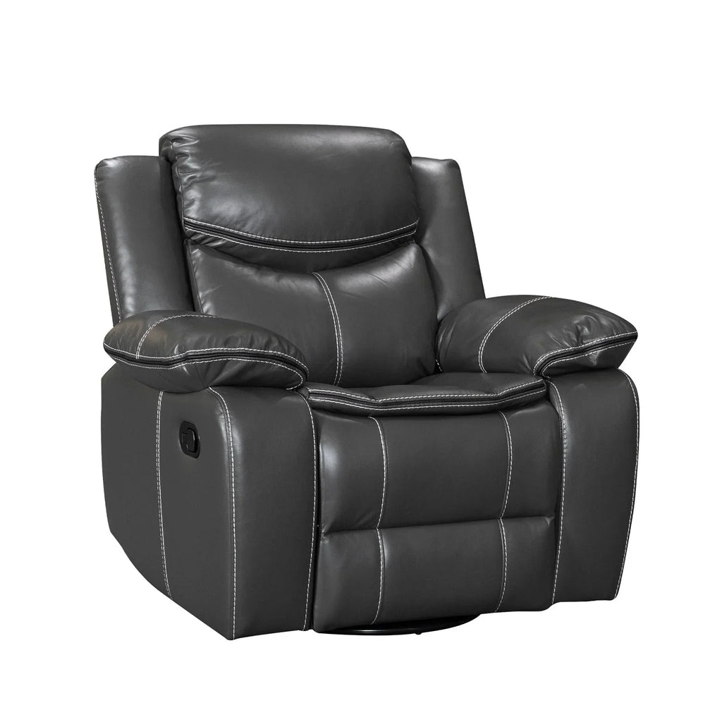 Fauteuil inclinable de massage et chauffant en cuir durable à assise large
