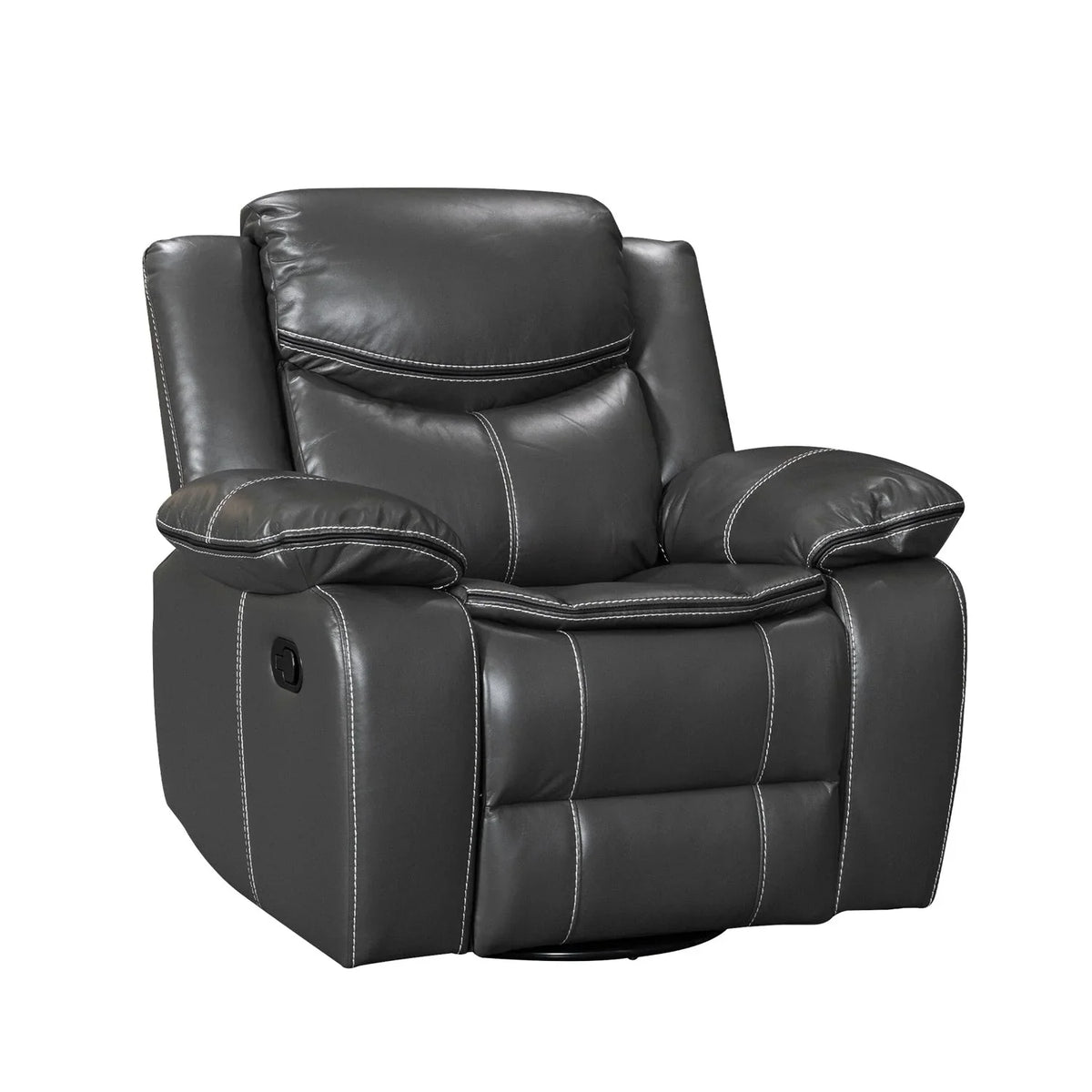 Fauteuil inclinable de massage et chauffant en cuir durable à assise large