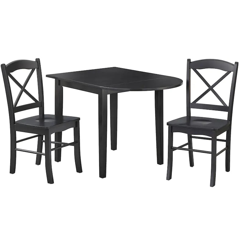 Simple Living Country Cottage 3-teiliges Esszimmer-Set mit Klapptisch