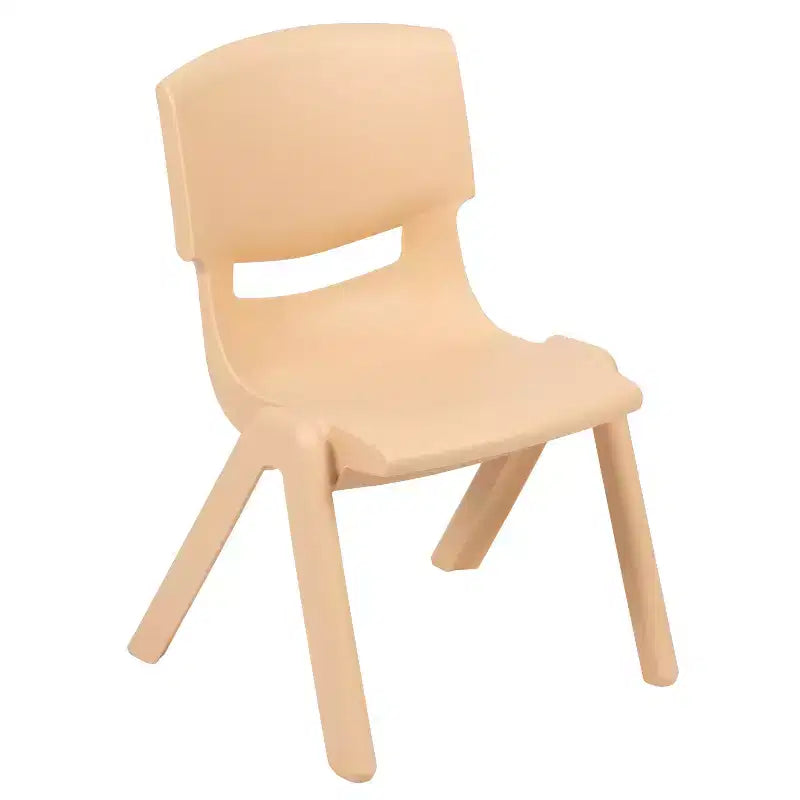 Emma and Oliver rechthoekige kunststof activiteitentafelset van 23,625W x 47,25L met verstelbare hoogte en 6 stoelen