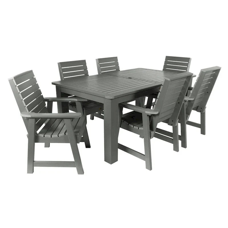 HIGHWOOD PROFESSIONAL 7-delige tuinset voor buiten dineren, 42x72