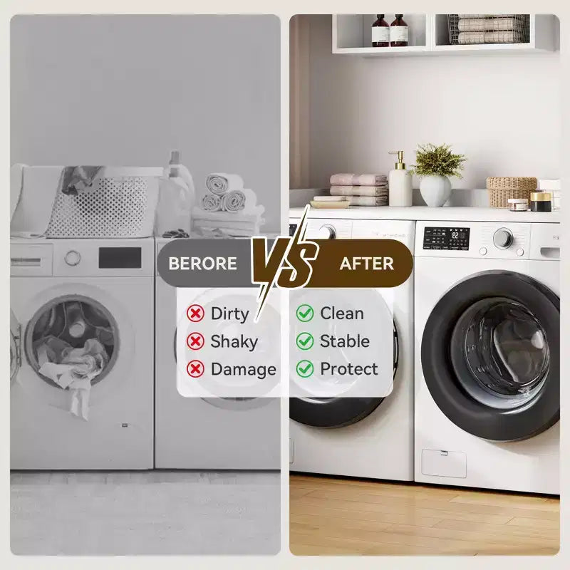 Aanrechtblad voor wasmachine en droger, wasruimteblad met opstaande rand en antislipmat voor opbergruimte voor wasmanden en organisatie van de wasruimte