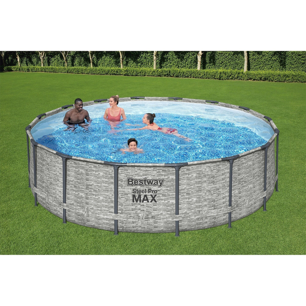 Bestway Steel Pro MAX rond bovengronds zwembad met pomp en afdekzeil