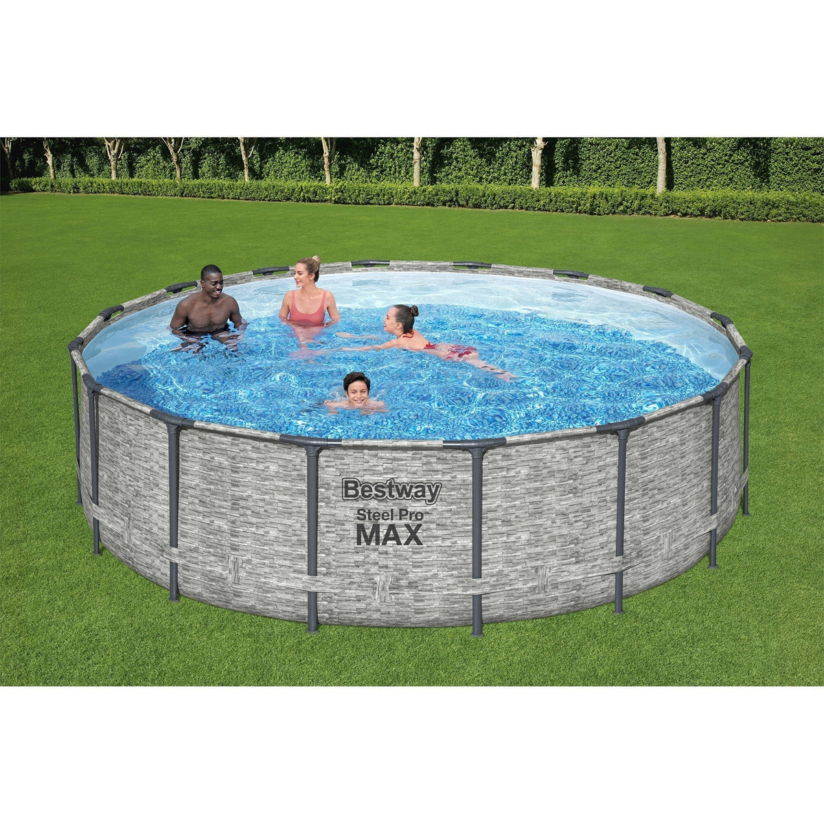Bestway Steel Pro MAX rond bovengronds zwembad met pomp en afdekzeil