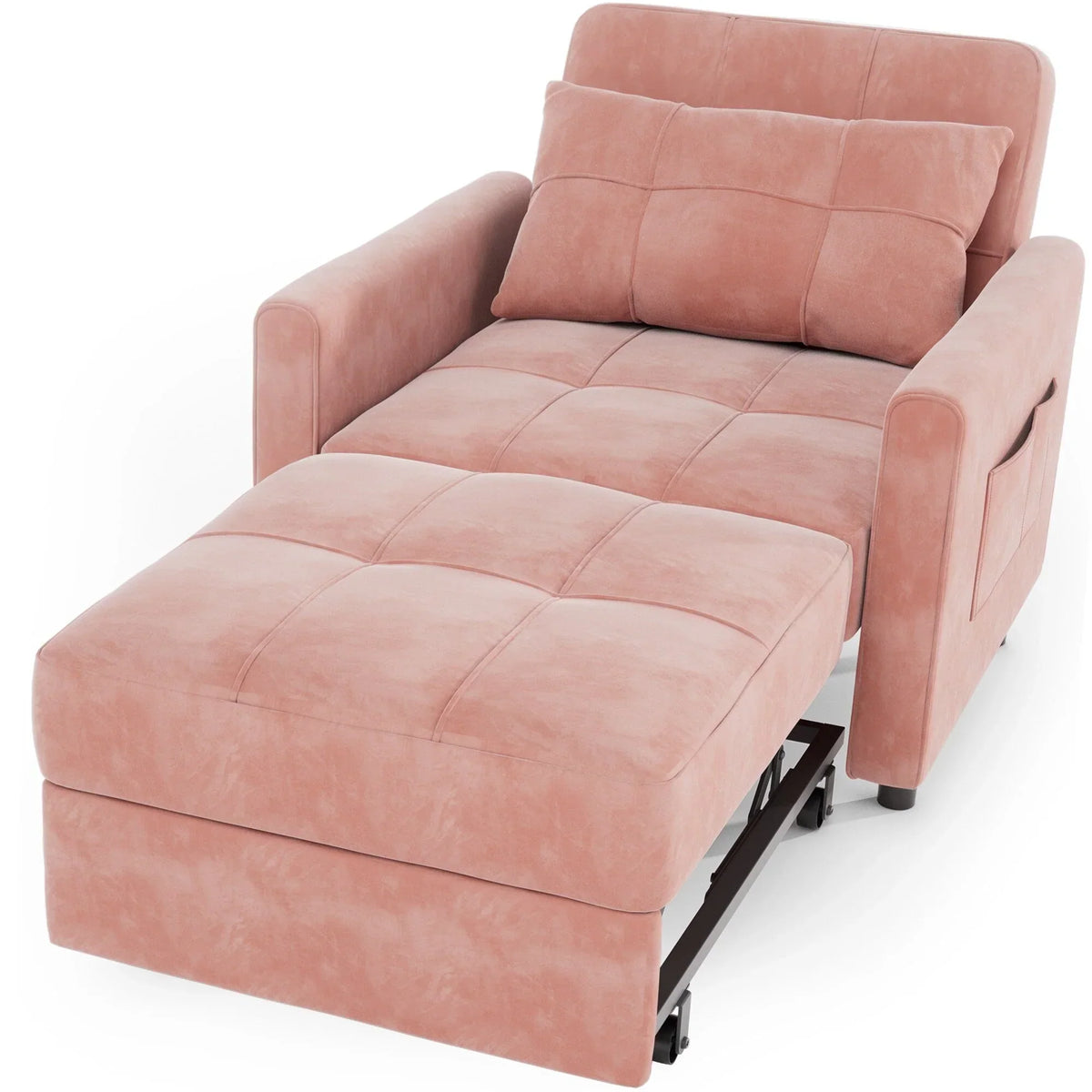 3-in-1-Schlafsofa mit verstellbarer Rückenlehne, ausziehbarer Sessel, umwandelbares Klappbett fürs Wohnzimmer