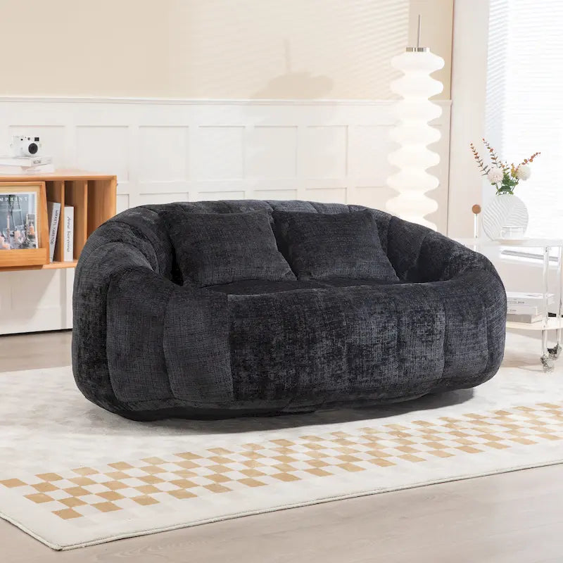 GDFStudio - Laurel chenille 2-zits luie bank met schuim met hoge dichtheid en extra veel comfort