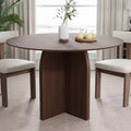 PexFix runder Esstisch aus Massivholz, 45 x 45, mit Walnuss-Finish und eleganten Bogenbeinen für moderne Esszimmer und Küchen