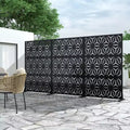 Star 01 Sichtschutz aus schwarz verzinktem Stahl, 183 × 120 × 40 cm