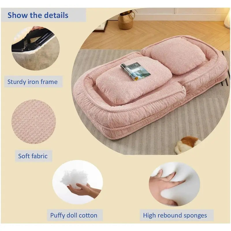 Canapé inclinable, 5 positions réglables, pour s’asseoir, dormir, plier, idéal pour la chambre ou le salon