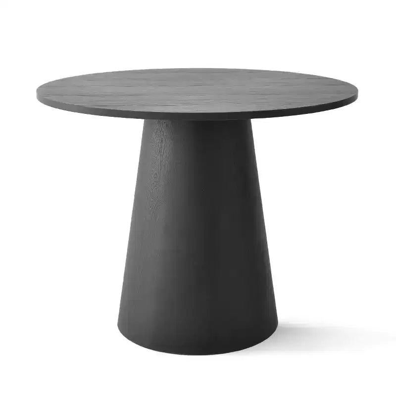 Small Dining Table Set for 2, Beige Upholstered Chairs, Round Pedestal Dining Table, Compact Modern Kitchen Furniture-Panipeachy