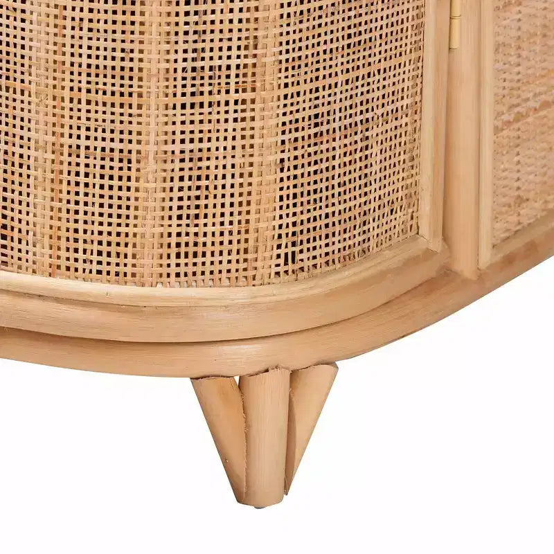 bali & pari Yanka természetes rattan tárolószekrény, természetes: kézműves kivitelezés, 2 polccal, bohém dizájnnal
